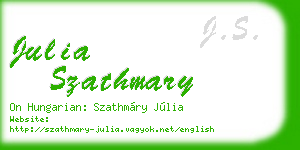 julia szathmary business card