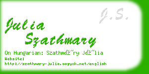 julia szathmary business card